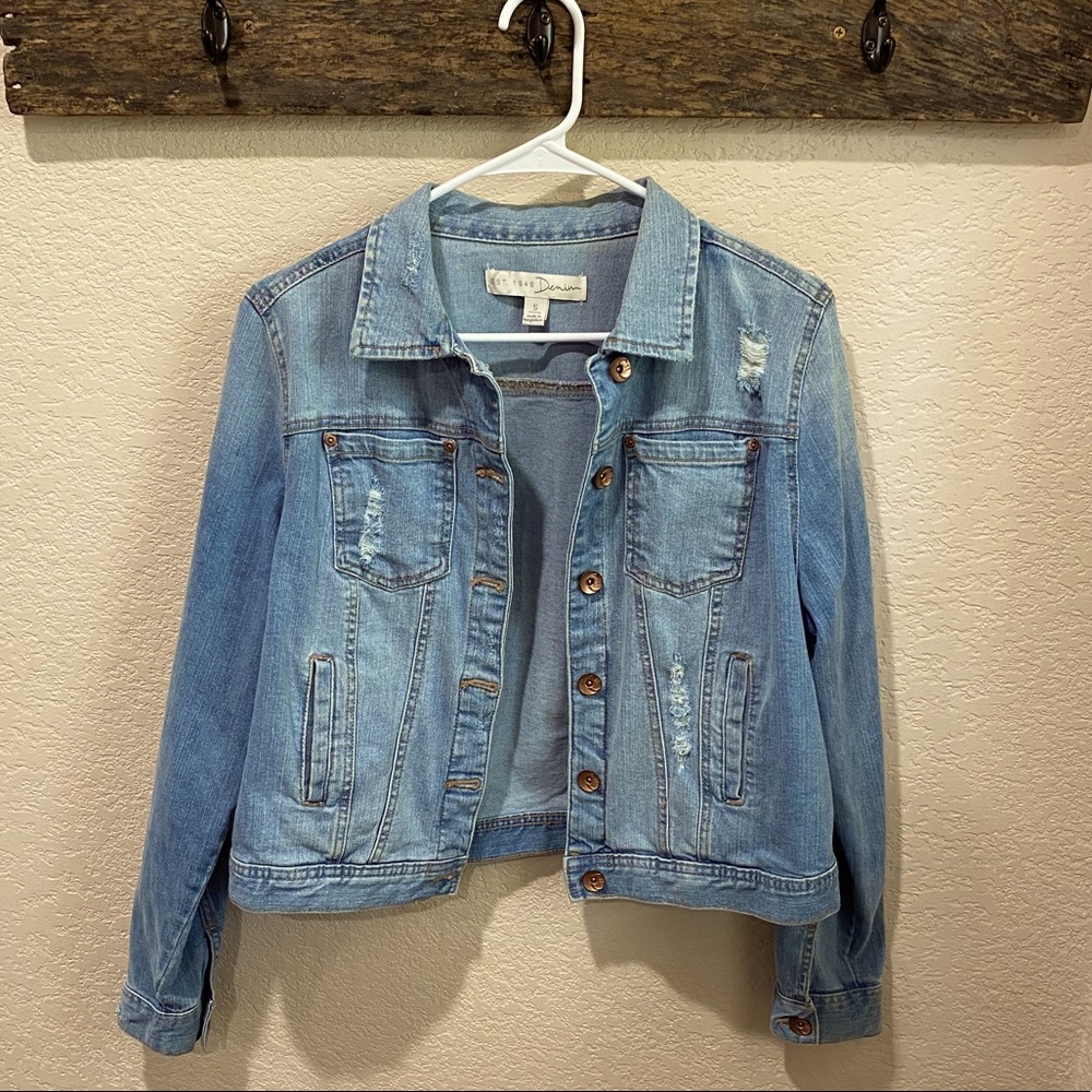 Est 1946 Demin from Cato Distressed Denim Jacket